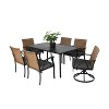 CAVINAS 5 Piece Patio Furniture Set Wicker Small Outdoor Table and Chairs Simple Outdoor Dining Set with Chairs for Patio - 3 of 4