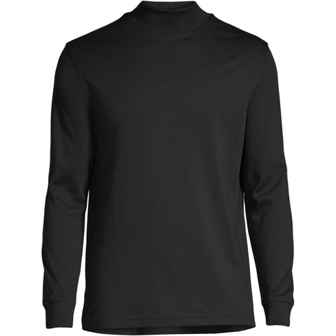 Private Property Men's Mock Neck Extended Sleeve Plain T Shirt (95