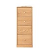 MAYEERTY Solid Oak Chest of Drawers, 4 Drawer Storage Cabinet for Bedroom Office Living Room - 2 of 4
