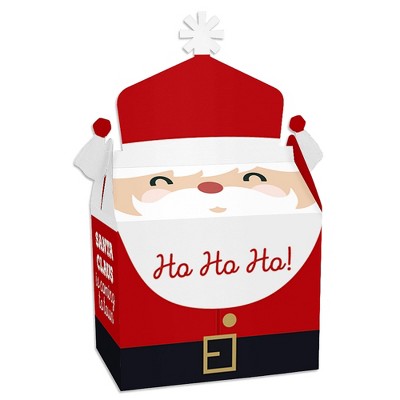 Big Dot of Happiness Jolly Santa Claus - Treat Box Party Favors - Christmas Party Goodie Gable Boxes - Set of 12