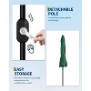 10FT Outdoor Patio Umbrella with 8 Sturdy Ribs, Table Umbrella with Push Button Tilt and Crank, UV Protection Waterproof (Blue) - 4 of 4