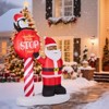 Karl Home 8.2FT Lighted Santa with Road Sign Christmas Inflatable Decoration - 2 of 4