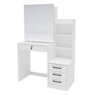 Hannah Vanity with Mirror White - Chique