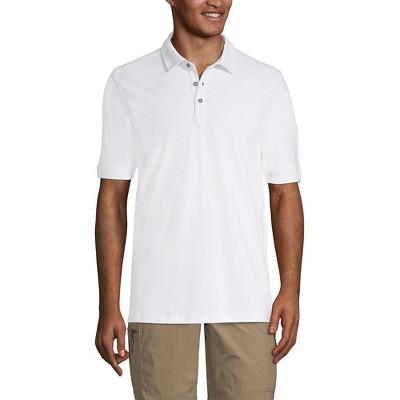 Lands' End Men's Tall Coolmax Mesh Short Sleeve Polo Shirt - Medium ...