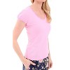 ADR Women's 100% Cotton Pajamas, Short Knit Top Woven Bottom Pj Set - 3 of 3