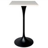 LeisureMod Verve 24" Sqaure Bar Height Dining Table - Modern MDF Top with Black Pedestal Base Counter Height Table for Kitchen, Home, and Pub - 2 of 4
