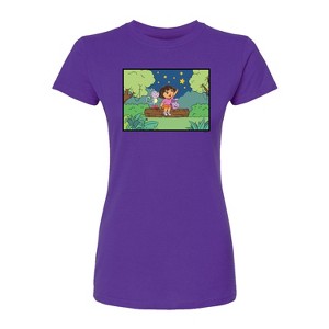 Women's - Dora the Explorer - Boots Stars Fitted Graphic T-Shirt - 1 of 1