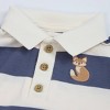 Baby Boys' 2pc Fox Striped Polo Shorts Set - Cloud Island™ Navy Blue - 3 of 4