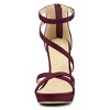 Allegra K Women's Back Zipper Platform Stiletto Heels Ankle Strap Sandals - 2 of 4