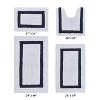Hotel 4 PC Bath Rug 100% Premium Cotton Tufted Weave Two Tone Reversible Bathroom Rug, Super Soft Absorbent, Machine Washable Bath Mat - 2 of 4