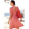 LASCANA Women's Floral Puff Sleeve Dress - image 3 of 4