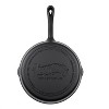 Lehman's Cast Iron Skillet - Nitrogen Hardened Cookware, Tough but Lightweight, No Need to Season, Silicone Safety Handle Included - 10 inch - 2 of 4