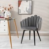 Costway Dining Chair Set of 2 Velvet Upholstered Modern Accent Arm Chairs Living Room - 3 of 4