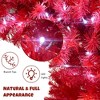 CuisinSmart 7ft Artificial Fir Christmas Tree, with 1250 Lush Branch Tips, 300 LED Lights X-mas, Xmas Tree Bendable Santa Hat Style - 4 of 4
