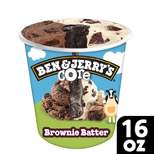 Ben & Jerry's Brownie Batter Core Chocolate & Vanilla Ice Cream - 16oz