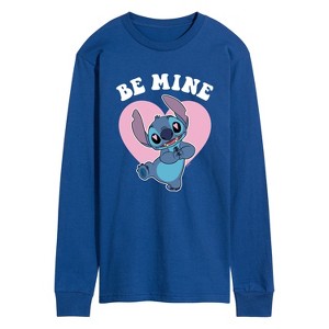 Men's - Lilo and Stitch - Be Mine Long Sleeve Graphic T-Shirt - 1 of 4