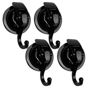 LunaLulinlk Removable Suction Cup Hooks (4 Pack) , Silver-Plated Heavy Duty Vacuum Shower Hooks , Powerful Wreath Hanger - 1 of 4