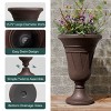 SEVOBAL 15.7" Planters Flower Pot 2-Pack Flower Pots with Award-Winning Design Indoor Outdoor Plants Green Plant Patio, Brown, 15.76"*15.76"*23.64" - 4 of 4