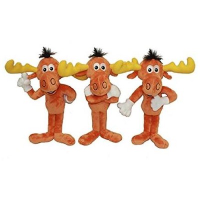 Multipet Bullwinkle The Moose Officially Licensed Plush Squeak Dog Toy