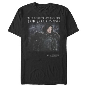 Men's Game of Thrones Jon Snow Fight for Living T-Shirt - 1 of 4