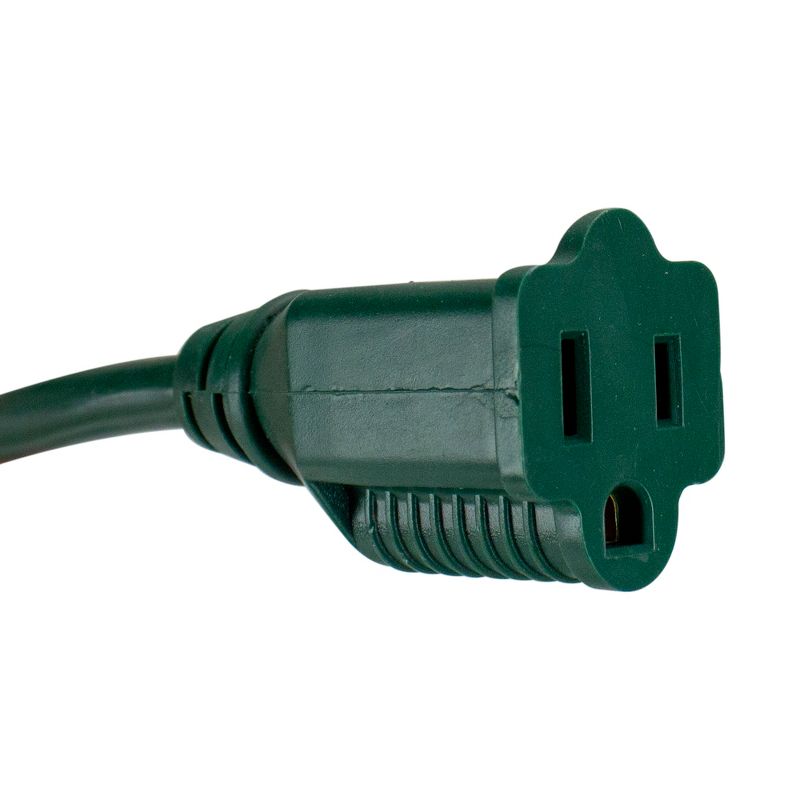 Northlight 12ft Green 3-Prong Outdoor Commercial Extension Power Cord with Outlet Block, 2 of 4