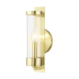 Livex Lighting Castleton 1 - Light Sconce in  Satin Brass - 1 of 1