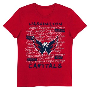 NHL Washington Capitals Girls' Crew Neck T-Shirt - 1 of 1