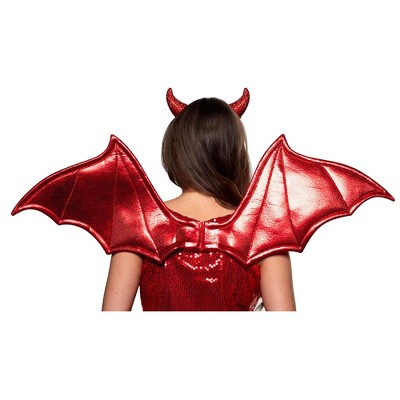 Underwraps Costumes Devil Red Metallic Wings Adult Costume Accessory