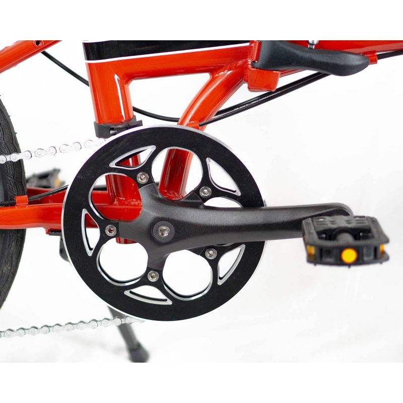 ZiZZO Urbano 8-Speed Aluminum 20&#34; Folding Bike - Red, 5 of 10