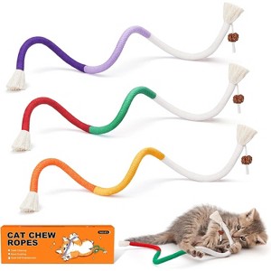 Potaroma Cat Toys Chew Ropes 3Pcs with Refillable Natural Catnip - 1 of 3