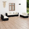 vidaXL Garden Lounge Set Black and Cream - 2 of 4