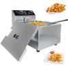 6.3 QT/6L Commercial Deep Fryer, 1500W Countertop Electric Oil Fryer with Basket, Detachable Stainless Steel Deep Fryer with Temperature Control - 2 of 4