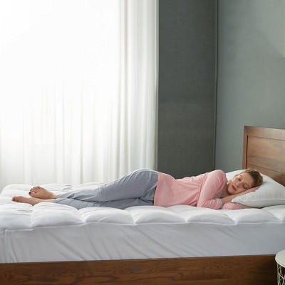 Twin XL White Down Alternative Featherbed Mattress Topper
