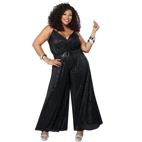 Black disco hot sale jumpsuit