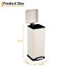 8 Gal Step-On Trash Can with Soft-Close Lid, Modern Minimalist Design for Kitchen Laundry Bathroom Office, Removable Inner Bucket - 2 of 4