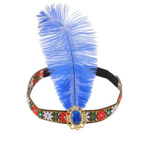 Unique Bargains Women's Tribal Style Feather Headband 1 Pc - 1 of 4