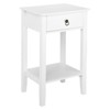 Karl Home 1-Drawer White MDF 18.11in. W Nightstands - 4 of 4