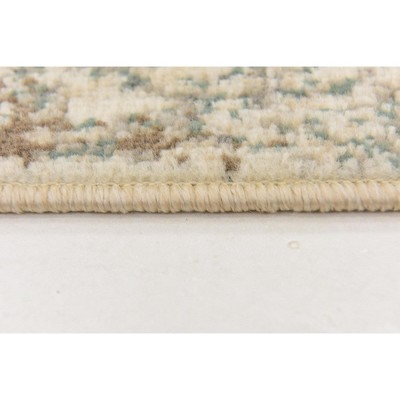Geometric Gray Synthetic 4' x 6' Easy-Care Area Rug
