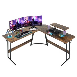 BestMassage 50 Inch L-Shaped Gaming Desk Computer Desk Office Desk with Large Monitor Stand Corner PC Gaming Desk for Home Office - 1 of 4