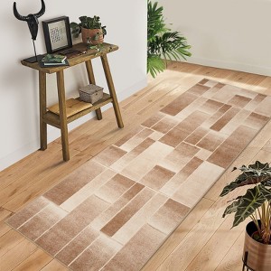 Coolmee Modern Area Rug Geometric Patchwork Rugs for Living Room, Bedroom, Machine Washable Rug Soft Non Slip Non Shedding Area Rug - 1 of 4