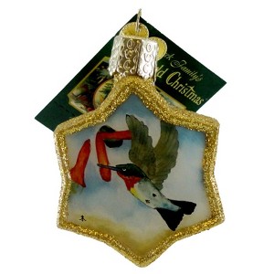 Old World Christmas 1.75 In Hummingbird Star Ornament Inside Out Art Bird Tree Ornaments - 1 of 2