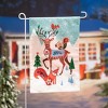 Evergreen Garden Flag Woodland Creatures Linen Double Sided Indoor Outdoor Decor 18" x 12.5" - 2 of 4