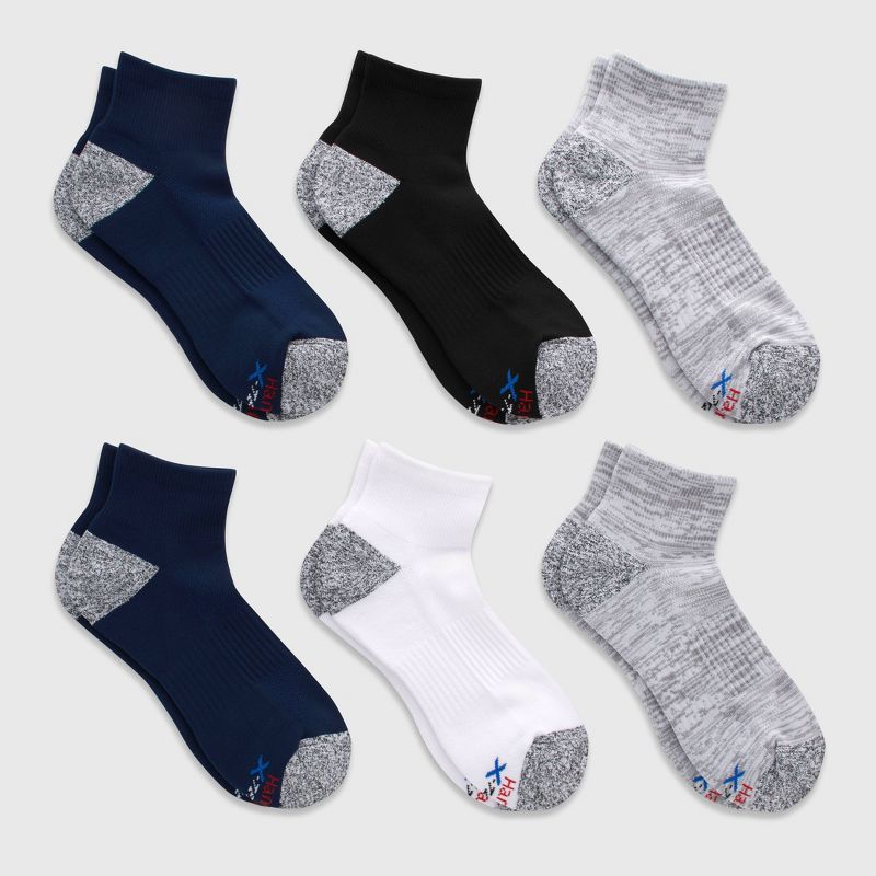 Hanes Premium Men's Performance Filament Ankle Socks 6pk - 6-12, 2 of 4