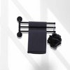WOWOW 13.2 in. SUS 304 Stainless Steel Wall Mounted 3-Swivel Arms Towel Bar with Concealed Hardware - 2 of 4