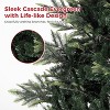 6.5FT Pre-Lit Slim Aspen Fir Artificial Christmas Tree with 350 UL Clear Lights, Realistic Pinecones & Berries, Hinged Branches, Metal Stand - 3 of 4