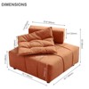 Modular Sectional Single Sofa with Removable Back Space Saving 35D High-Density Sponge Leather for Living Room Home Office (84 x 84 x 33cm) - 4 of 4