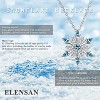 925 Sterling Silver Snowflake Pendant Necklace with Blue Crystals, Collarbone Chain - 4 of 4