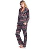 Ashford & Brooks Women's Minky Micro Fleece Button Up Pajama Set - 2 of 4
