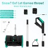 12in Cordless Snow Shovel, Brushless Motor Electric Snow Removal Blower with LED Light, Battery & Charger, 16.5ft Snow Thrower with 180° Chute - 2 of 4