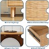 Modern Sideboard Buffet Cabinet with Undulating Fluted Design,Buffet Cabinet with 3 Drawers & 2 Doors - 3 of 4